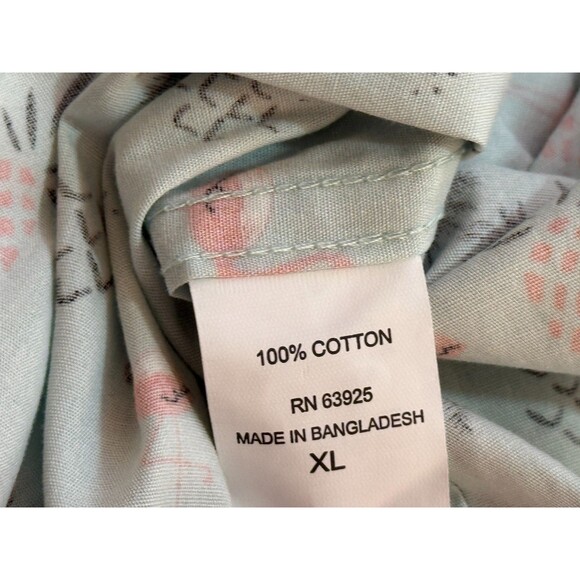 RETROFIT BRAND Men's Short Sleeve Button Down Flamingo Shirt Blue XL SEE MEASURM - Picture 5 of 5